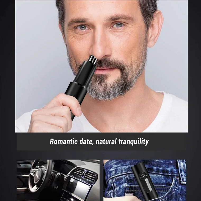 Cortadora de pelo eléctrica portátil 2 en 1 para hombres, cortadora de pelo para orejas y nariz, profesional, indolora, 2024 28