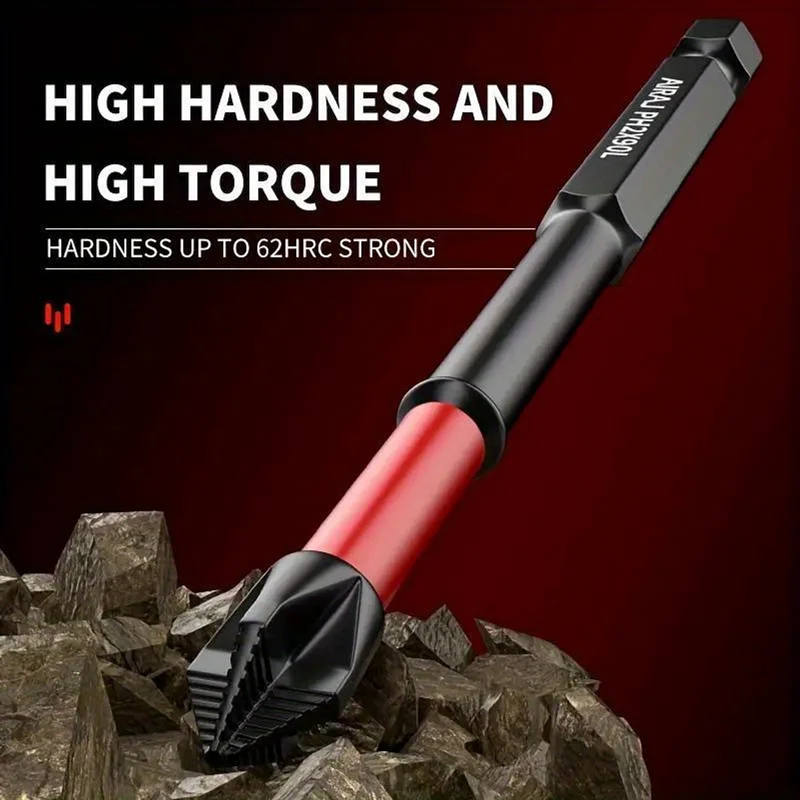 Juego de brocas magnéticas antideslizantes de 3/6/12 piezas, acero S2, brocas cruzadas y de impacto, adecuadas para conductores eléctricos y manuales 4