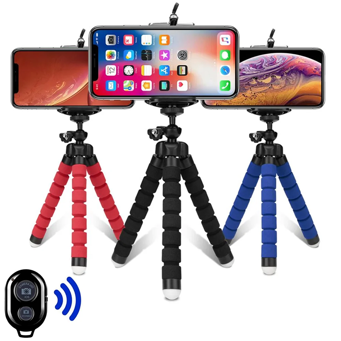 Trípode para teléfono móvil, soporte para cámara, Clip para Smartphone, monopié, trípode, pulpo, Mini trípode para teléfono 1