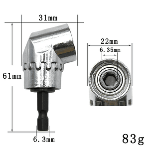 Destornillador de giro de 105 grados, articulación de taladro eléctrico, accesorio de esquina, extensión de enchufe, herramienta de cabeza de destornillador