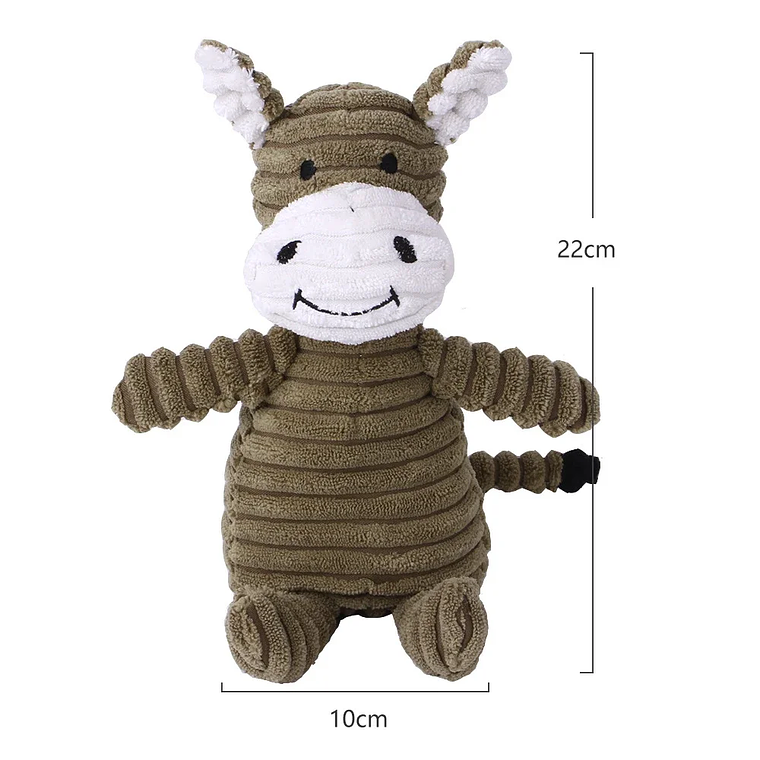 Juguete de peluche para perros con forma de animales, juguetes chirriantes resistentes a mordeduras, juguetes de pana para perros pequeños y grandes, accesorios de entrenamiento para cachorros y masc 4