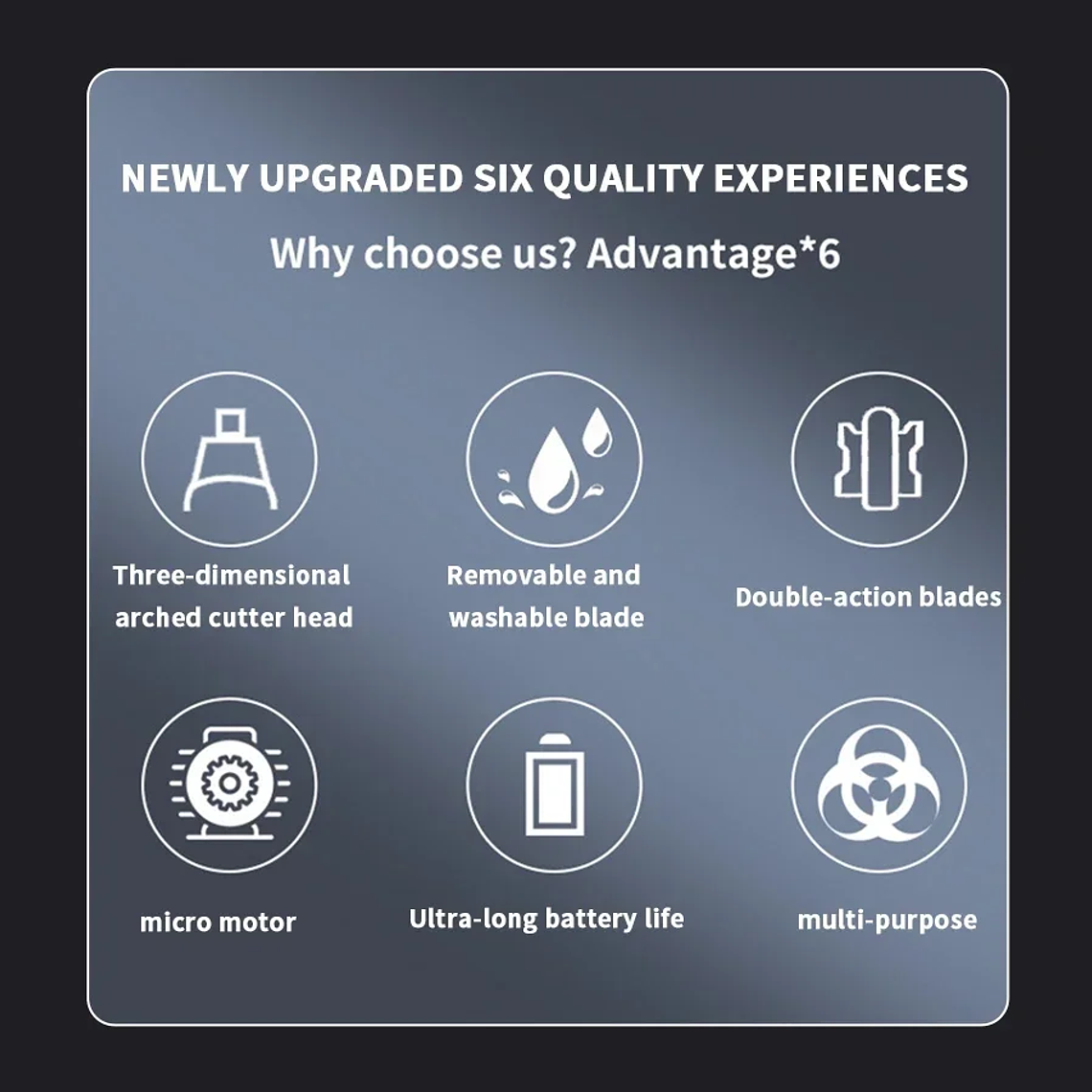 Cortadora de pelo eléctrica portátil 2 en 1 para hombres, cortadora de pelo para orejas y nariz, profesional, indolora, 2024 11