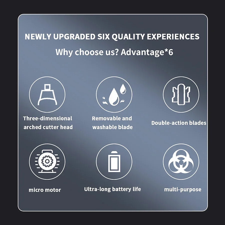 Cortadora de pelo eléctrica portátil 2 en 1 para hombres, cortadora de pelo para orejas y nariz, profesional, indolora, 2024 11