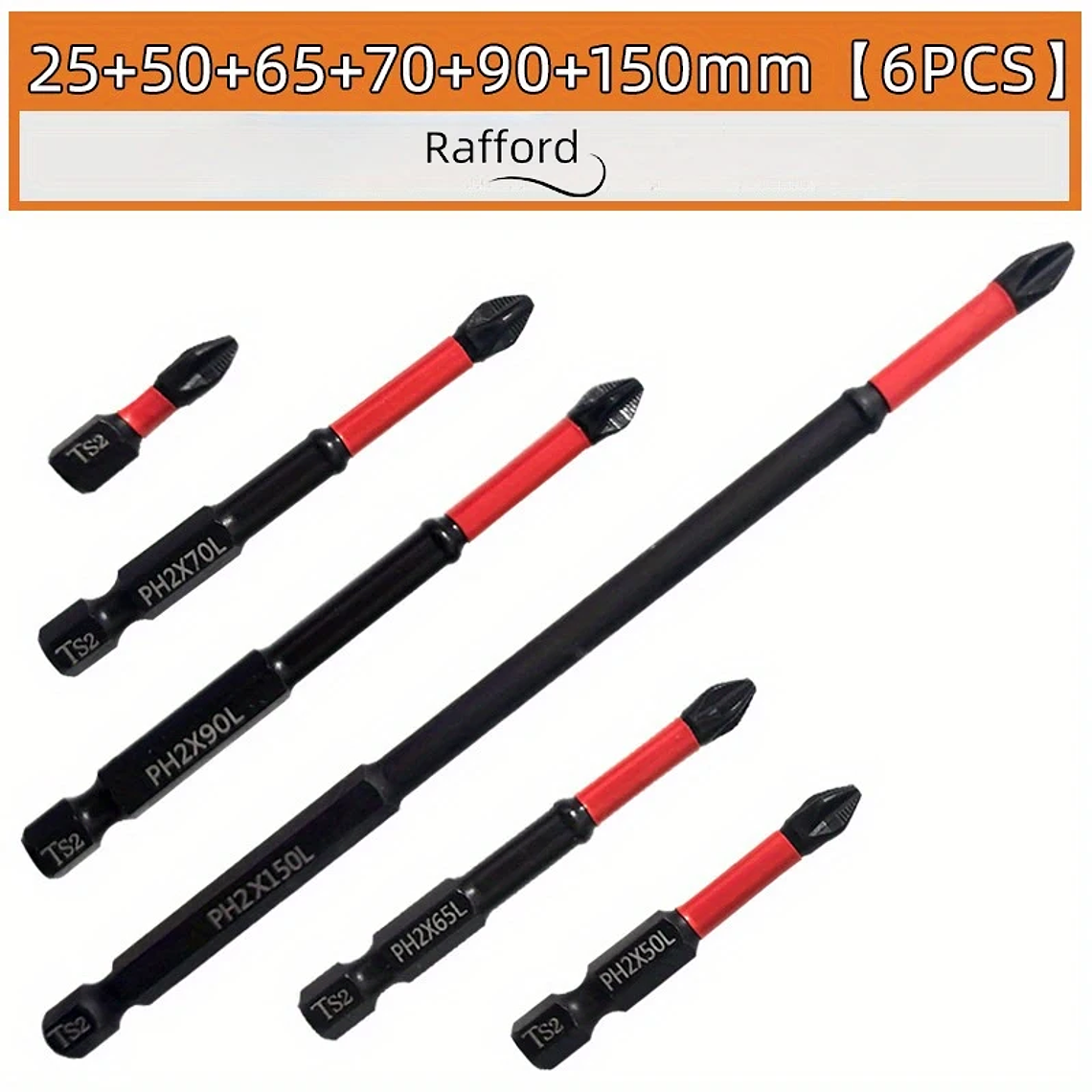 Juego de brocas magnéticas antideslizantes de 3/6/12 piezas, acero S2, brocas cruzadas y de impacto, adecuadas para conductores eléctricos y manuales 8