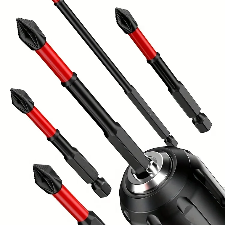 Juego de brocas magnéticas antideslizantes de 3/6/12 piezas, acero S2, brocas cruzadas y de impacto, adecuadas para conductores eléctricos y manuales 11