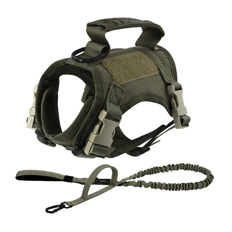 Arnés táctico para gatos con 9 parches, correas para chaleco para cachorros y perros pequeños con asa, arneses de entrenamiento, accesorios ajustables para mascotas 10