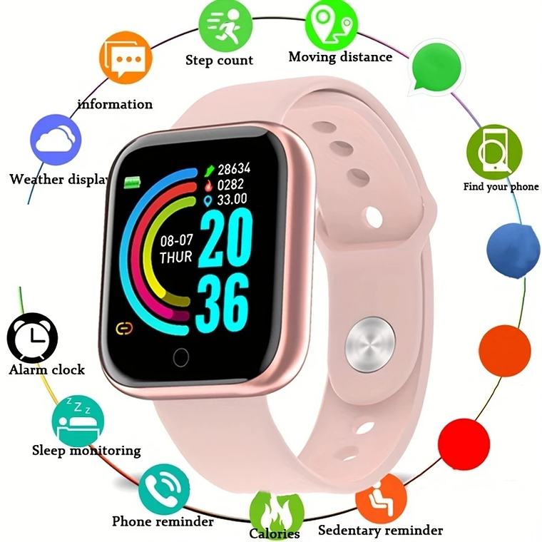 Reloj inteligente para hombre y mujer, pulsera con mensaje, Monitor de Fitness, regalo de cumpleaños, reloj electrónico para Android IOS 9