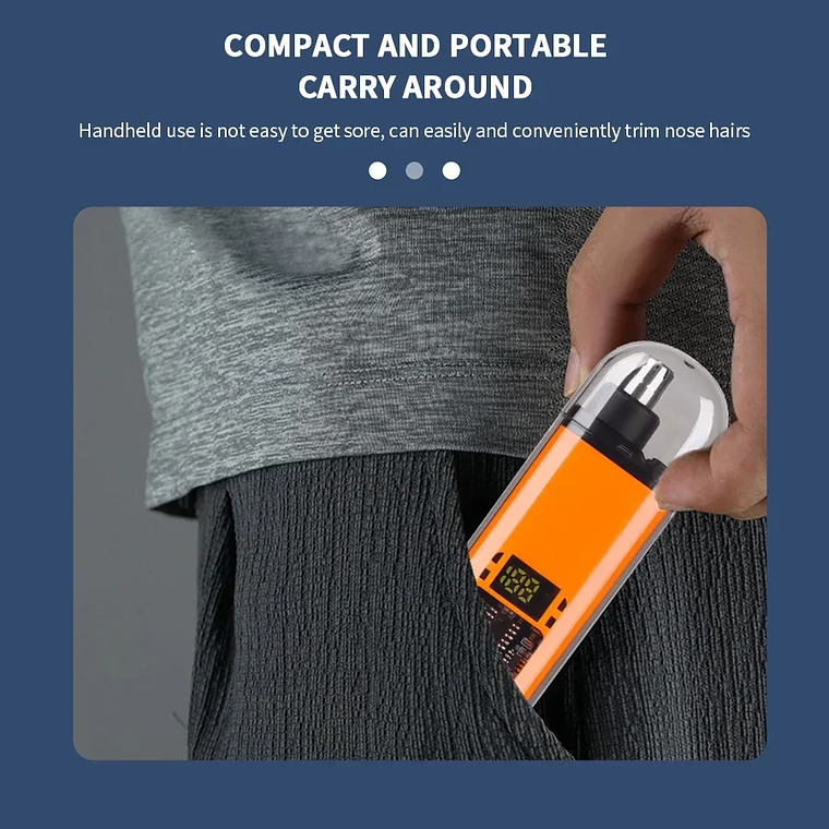 Cortadora de pelo eléctrica portátil 2 en 1 para hombres, cortadora de pelo para orejas y nariz, profesional, indolora, 2024 18