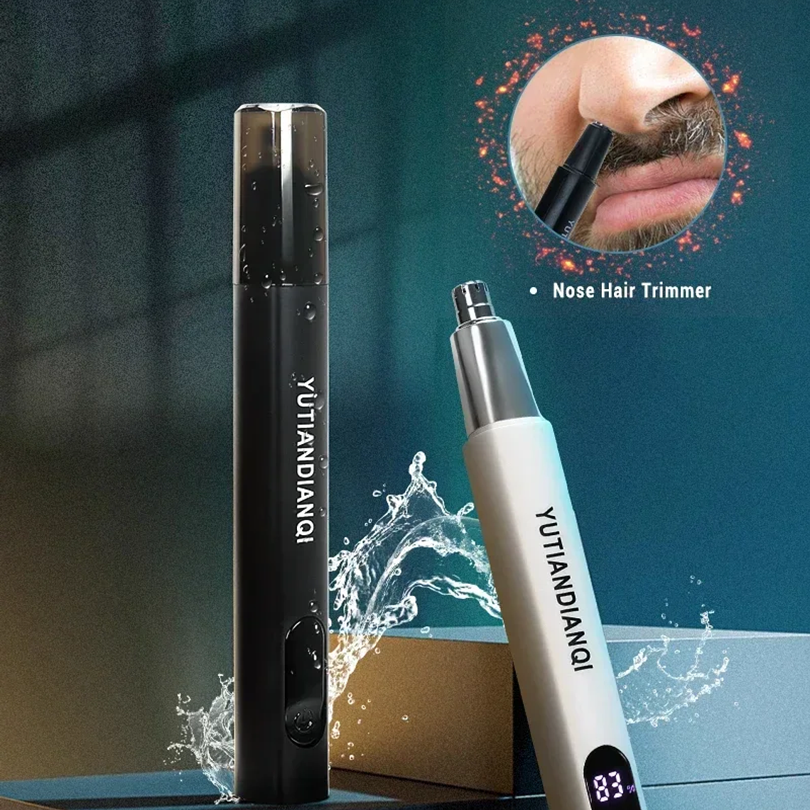 Cortadora de pelo eléctrica portátil 2 en 1 para hombres, cortadora de pelo para orejas y nariz, profesional, indolora, 2024 21