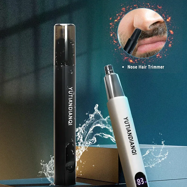 Cortadora de pelo eléctrica portátil 2 en 1 para hombres, cortadora de pelo para orejas y nariz, profesional, indolora, 2024 21