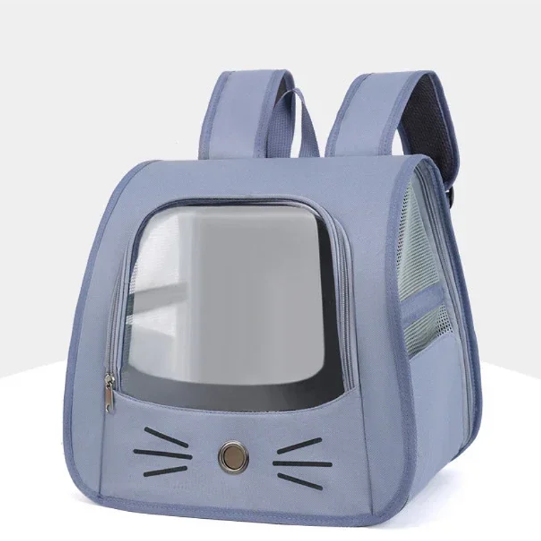 Bolsa de transporte para gatos, mochila para gatos, bolsa de hombro portátil transpirable para exteriores, portador de transporte para perros pequeños 15
