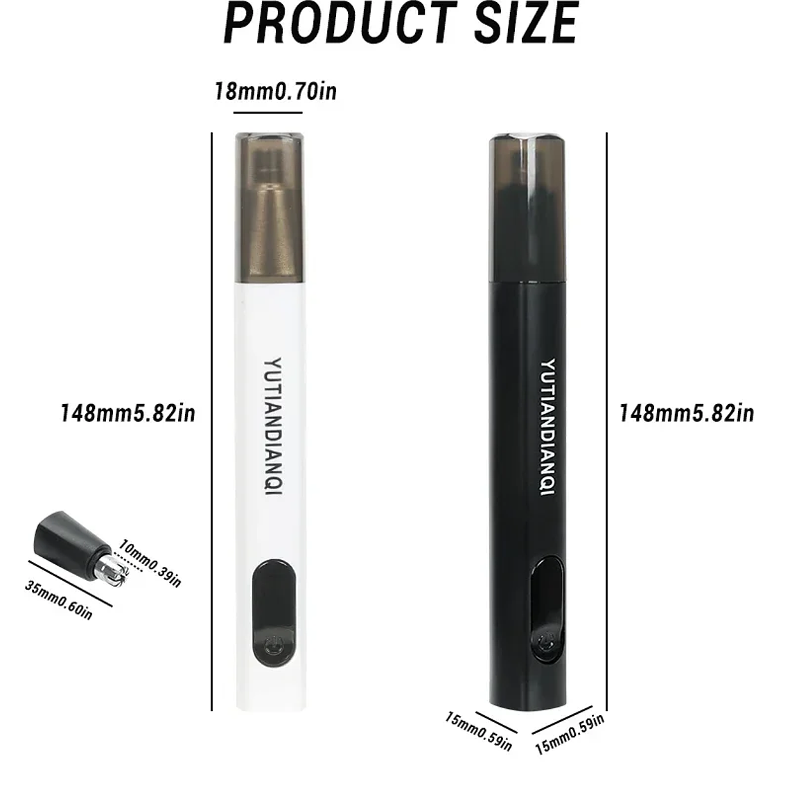 Cortadora de pelo eléctrica portátil 2 en 1 para hombres, cortadora de pelo para orejas y nariz, profesional, indolora, 2024 36