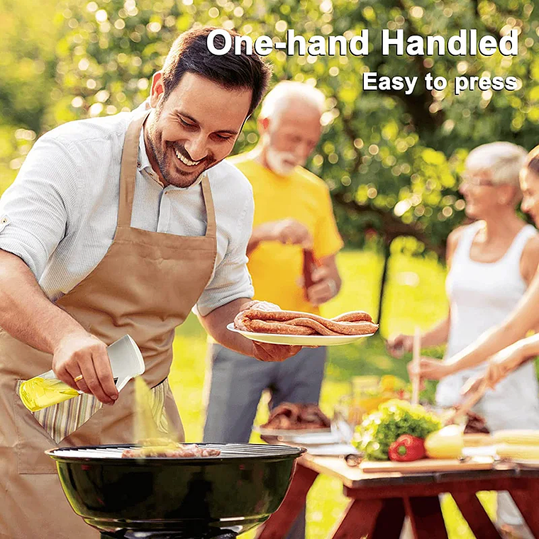 Botella pulverizadora de aceite de 200/300/500ml, pulverizador de aceite de oliva para cocinar barbacoa, pulverizador de aceite para hornear de plástico, botella vacía, botella de vinagre o cepillo  42