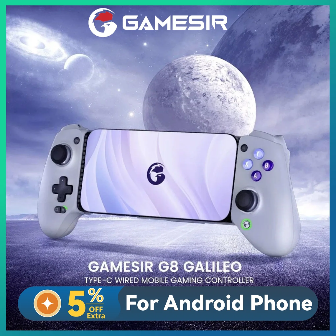 GameSir-Gamepad G8 Galileo para android, mando para PS4, PS5, mando para teléfono móvil, Efecto Hall Stick para iPhone 15, Android 1