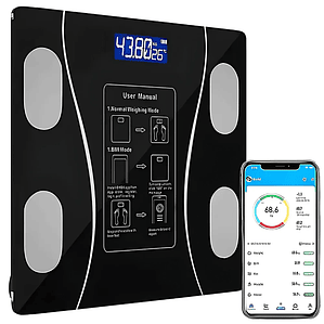 Báscula inteligente de bioimpedancia digital profesional Bluetooth de 180 kg