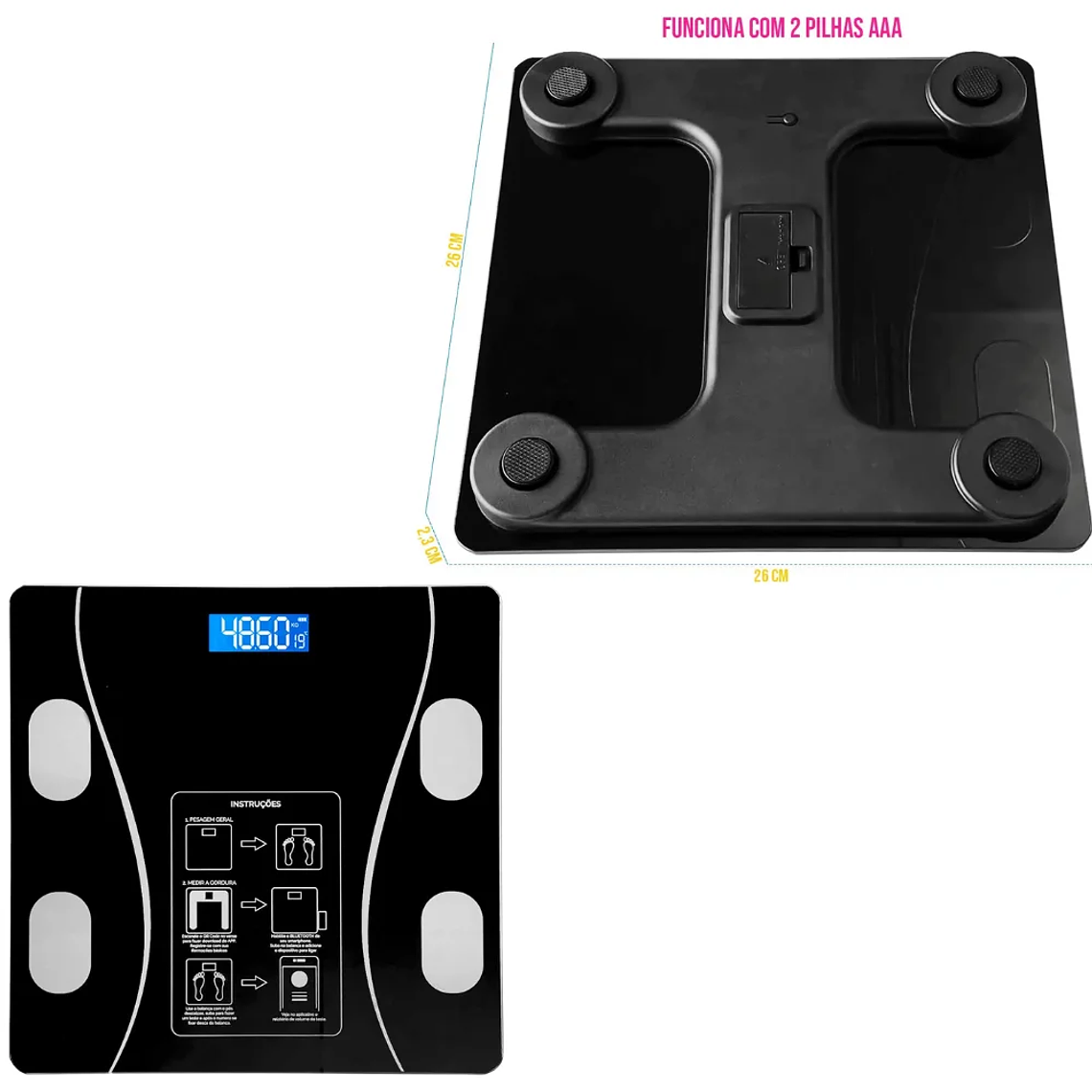 Báscula inteligente de bioimpedancia digital profesional Bluetooth de 180 kg 5