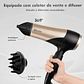 Secador de pelo profesional, 110/220V, 1800W, negro/dorado, de Brasil - Miniatura 4
