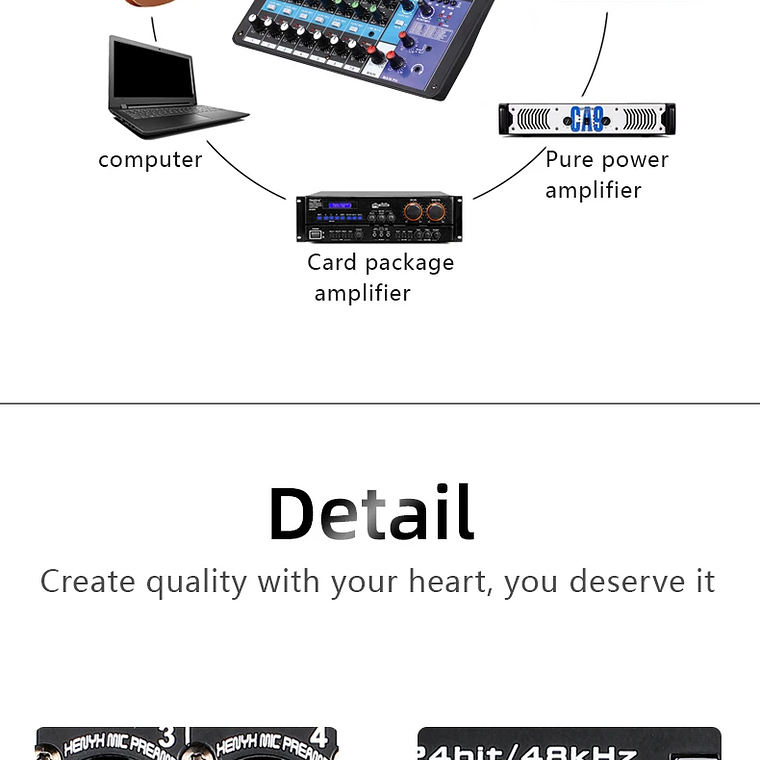 TEYUN 8, 6, mezclador portátil profesional de 4 canales, consola mezcladora de sonido para ordenador, interfaz de Audio, transmisión en vivo A4, A6, A8, 48V 16