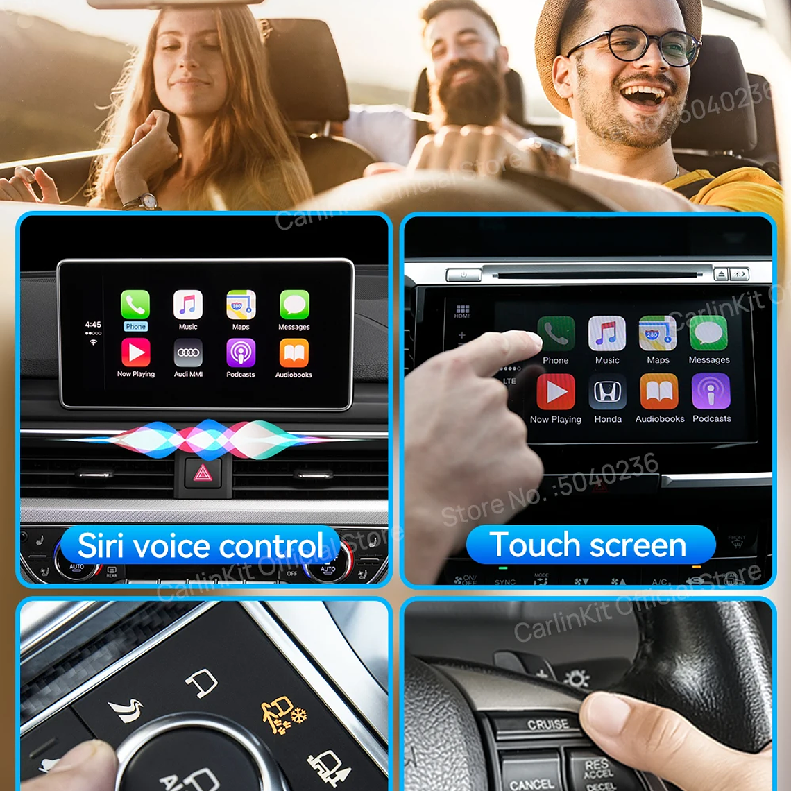 8G+128G Carlinkit CarPlay Ai Box LED Android 13 Inalámbrico Android Auto CarPlay Video TV Box Qualcomm SM6225 Caja de transmisión de 8 núcleos para VW Ford Kia Toyota Honda Benz MG BYD Mazda 28