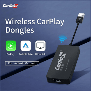 Gran oferta CarlinKit USB inalámbrico y con cable CarPlay Dongle Android Auto AI Box Mirrorlink reproductor Multimedia para coche Bluetooth conexión automática