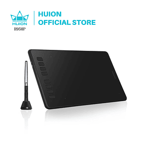 HUION-Tabletas gráficas ultraligeras H640P H950P, Tablet Digital con bolígrafo de dibujo, Stylus sin batería, para PC, teléfono Android mesa digitalizadora huion