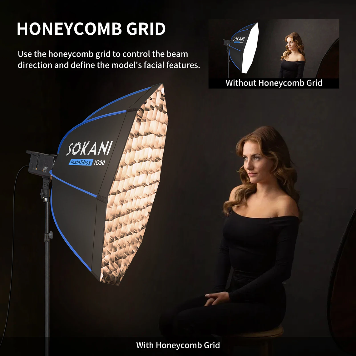 Sokani X100 Luz LED bicolor para vídeo, iluminación de montaje Bowens para fotografía, grabación de vídeo, disparo al aire libre, X100, 100W, RGB 6