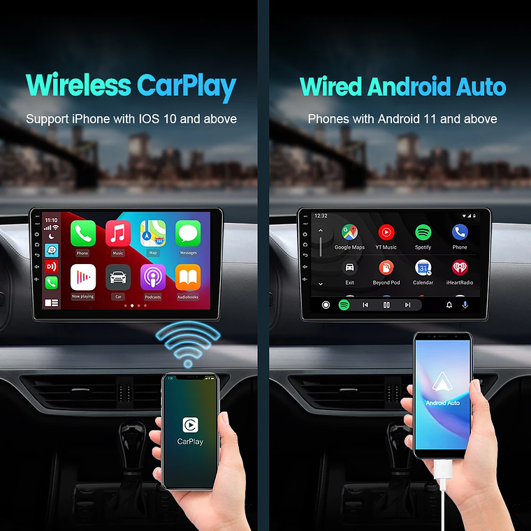 Gran oferta CarlinKit USB inalámbrico y con cable CarPlay Dongle Android Auto AI Box Mirrorlink reproductor Multimedia para coche Bluetooth conexión automática 2