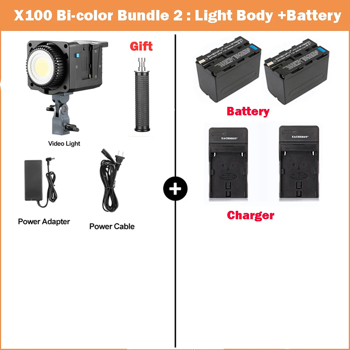 Sokani X100 Luz LED bicolor para vídeo, iluminación de montaje Bowens para fotografía, grabación de vídeo, disparo al aire libre, X100, 100W, RGB 13