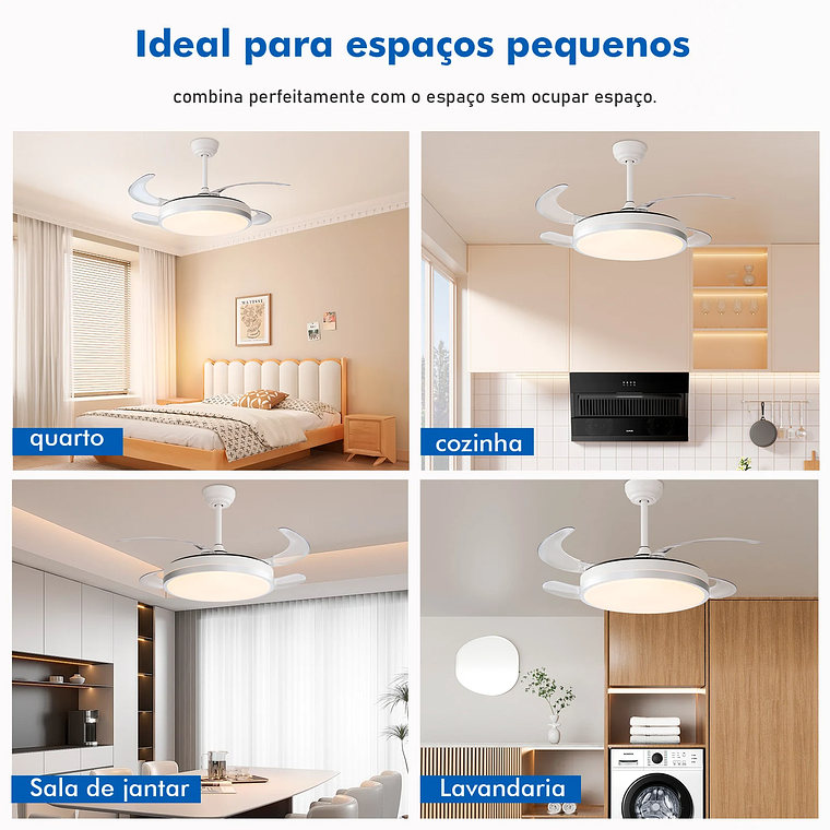 Lámpara de ventilador de techo, ventilador de techo con LED, lámpara de ventilador de techo, lámpara de techo, desde Brasil 10
