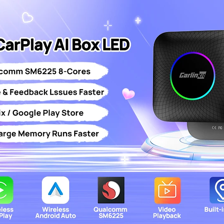 Gran oferta CarlinKit USB inalámbrico y con cable CarPlay Dongle Android Auto AI Box Mirrorlink reproductor Multimedia para coche Bluetooth conexión automática 12