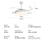 Lámpara de ventilador de techo, ventilador de techo con LED, lámpara de ventilador de techo, lámpara de techo, desde Brasil - Thumbnail 15