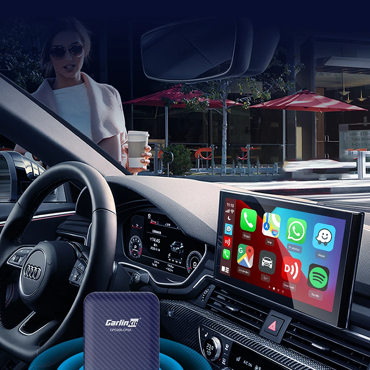 Carlinkit 4,0 CarPlay inalámbrico Android Auto cableado a adaptador inalámbrico para Vw Skoda Toyota Peugeot Kia Mazda IPhone teléfono Android 19