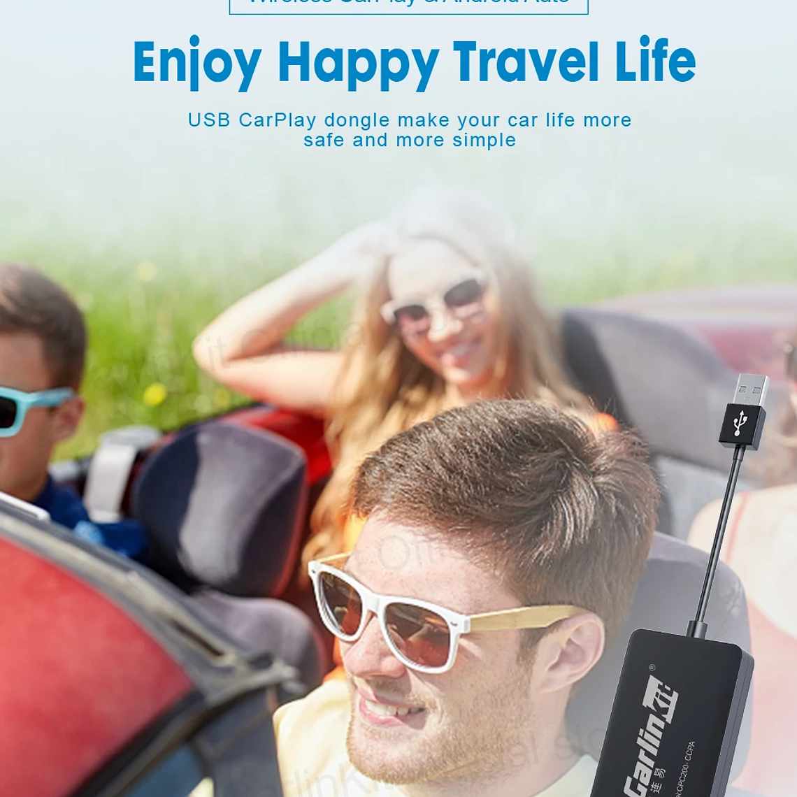 Gran oferta CarlinKit USB inalámbrico y con cable CarPlay Dongle Android Auto AI Box Mirrorlink reproductor Multimedia para coche Bluetooth conexión automática 30