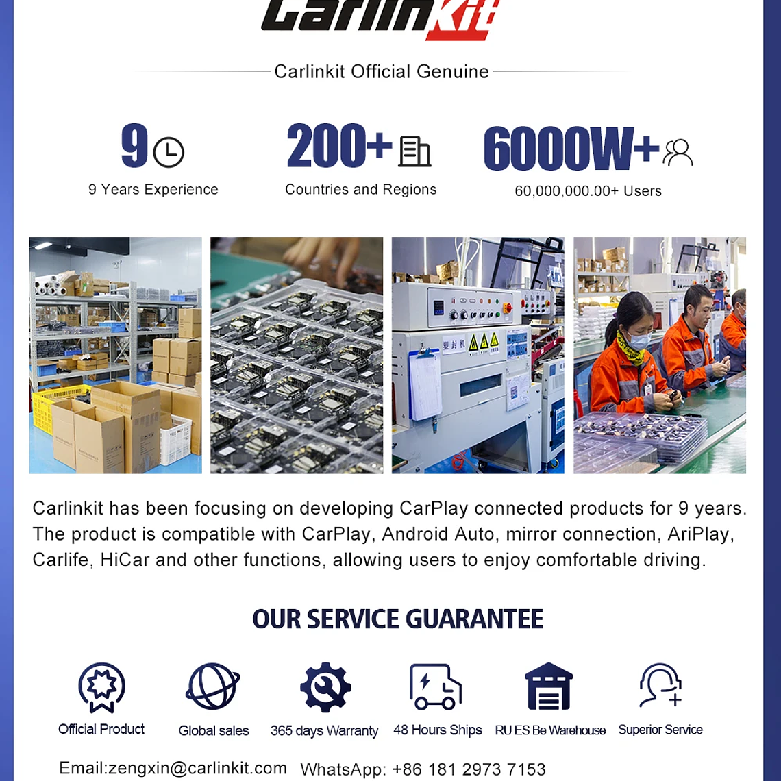 Gran oferta CarlinKit USB inalámbrico y con cable CarPlay Dongle Android Auto AI Box Mirrorlink reproductor Multimedia para coche Bluetooth conexión automática 32
