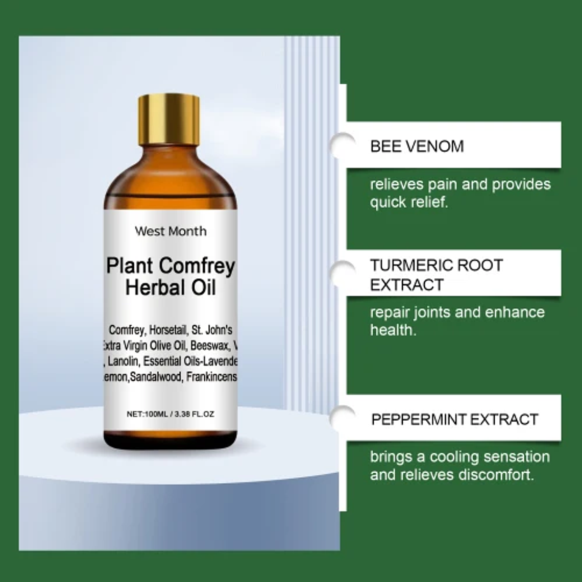 West Month Herbal Compost  Moisturizing Massage Daily Joint Care Essential Oil 3