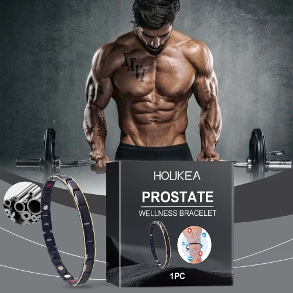 Houkea Men's  Portable Band Care Daily Body Exercise Bracelet 1