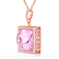 TD Collette Z Rose Plated Sterling Silver Fine Pendant Necklace with Pink Cubic Zirconia Square - Miniatura 2