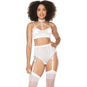 TD Coquette Romantic Convertible Bra Garter Panty Set XL Big Cup High Quality Comfortable Print Logo Winter Padded Bow ODM