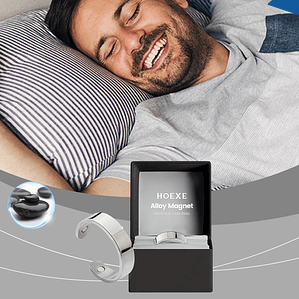 Hoexe Men's Daily Accessory Ring Comfortable Sports Portable Silver Magnetic Fine Ring