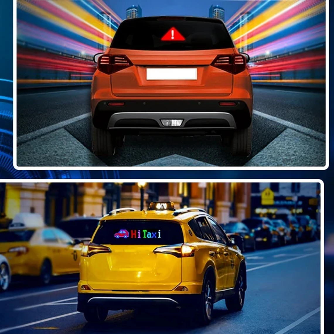 Hot Cross-Border Sale Full-Color for Bluetooth APP Smart Truck Rear Window Display LED Eyes Soft Presentation Equipment 9