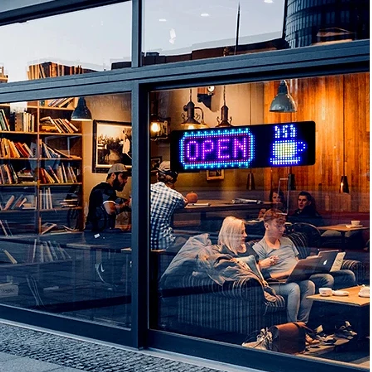 Hot Cross-Border Sale Full-Color for Bluetooth APP Smart Truck Rear Window Display LED Eyes Soft Presentation Equipment 10