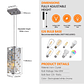 Chrome Pendant Lighting Modern Pendant Light Mini Crystal Chandeliers Adjustable Pendant Light Fixture for Kitchen Island 3 Pack - Miniatura 4