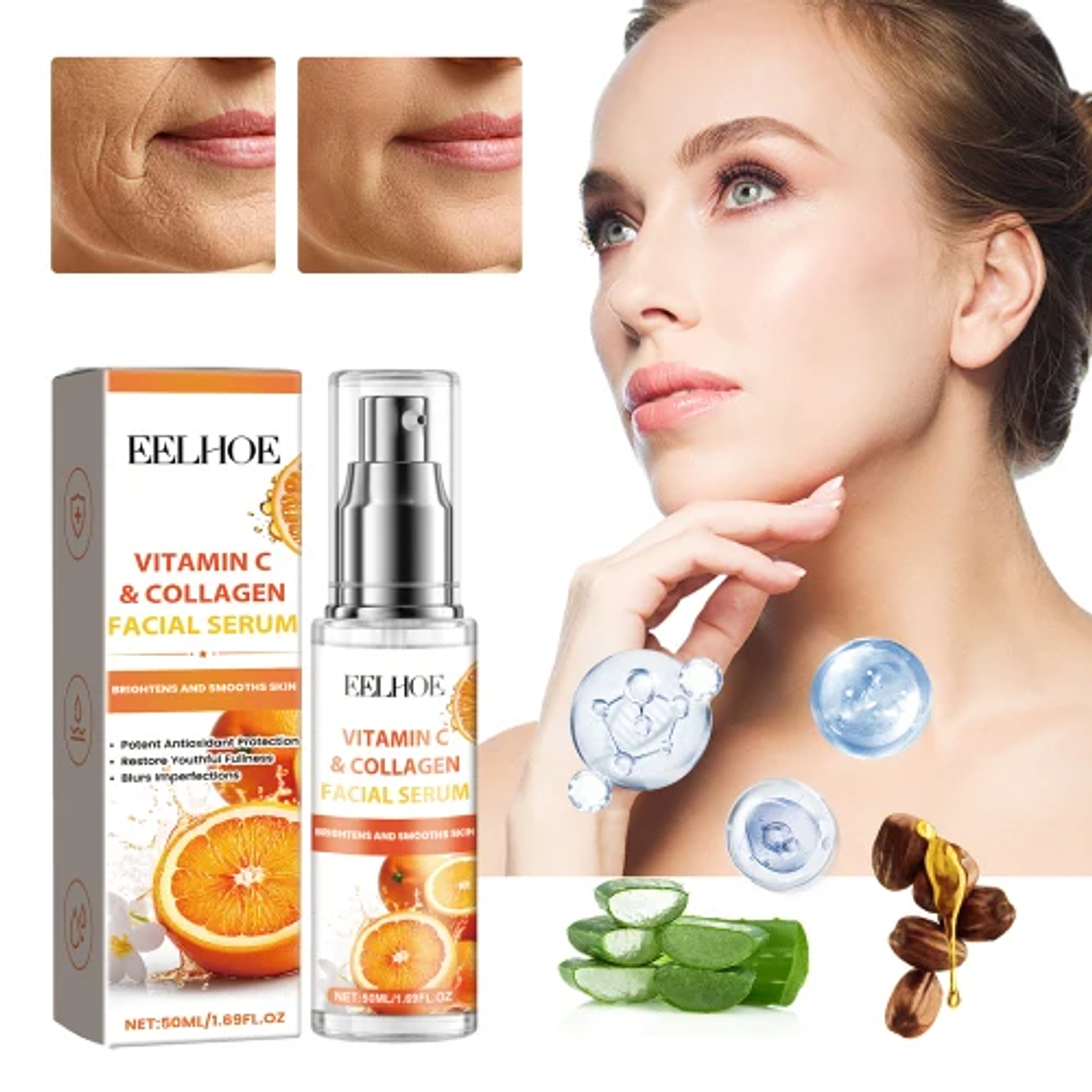 Eelhoe Vitamin C Collagen  Moisturizing Smooth Day And Night Hydrating Facial Essence 1