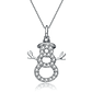 TD Collette Z Sterling Silver Fashion Pendant Necklace with Cubic Zirconia Snowman - Miniatura 1