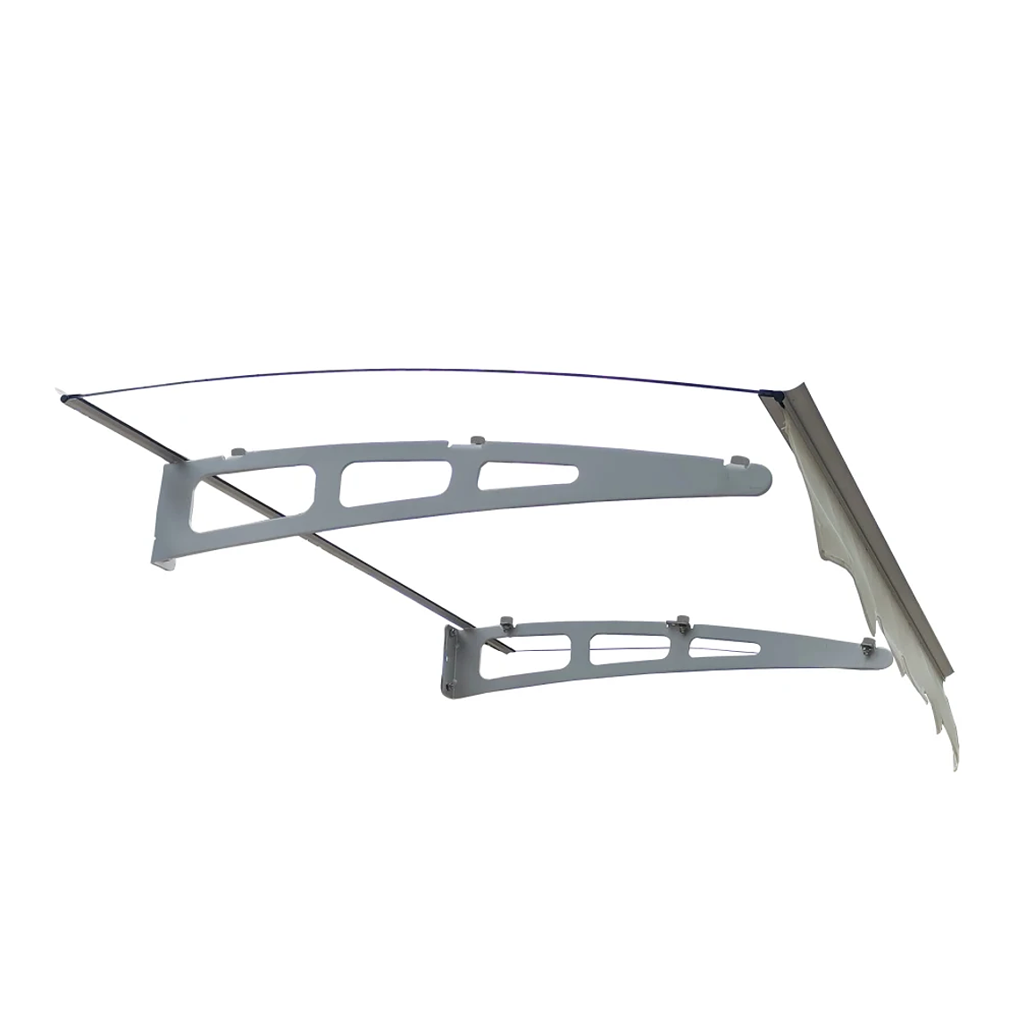 Door Window Awning Made of  0.137 Inch Thick Crystal Solid Polycarbonate Sheet and Aluminum Alloy with Valance 1