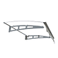 Door Window Awning Made of  0.137 Inch Thick Crystal Solid Polycarbonate Sheet and Aluminum Alloy with Valance - thumbnail 1