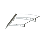 Door Window Awning Made of  0.137 Inch Thick Crystal Solid Polycarbonate Sheet and Aluminum Alloy with Valance - thumbnail 5