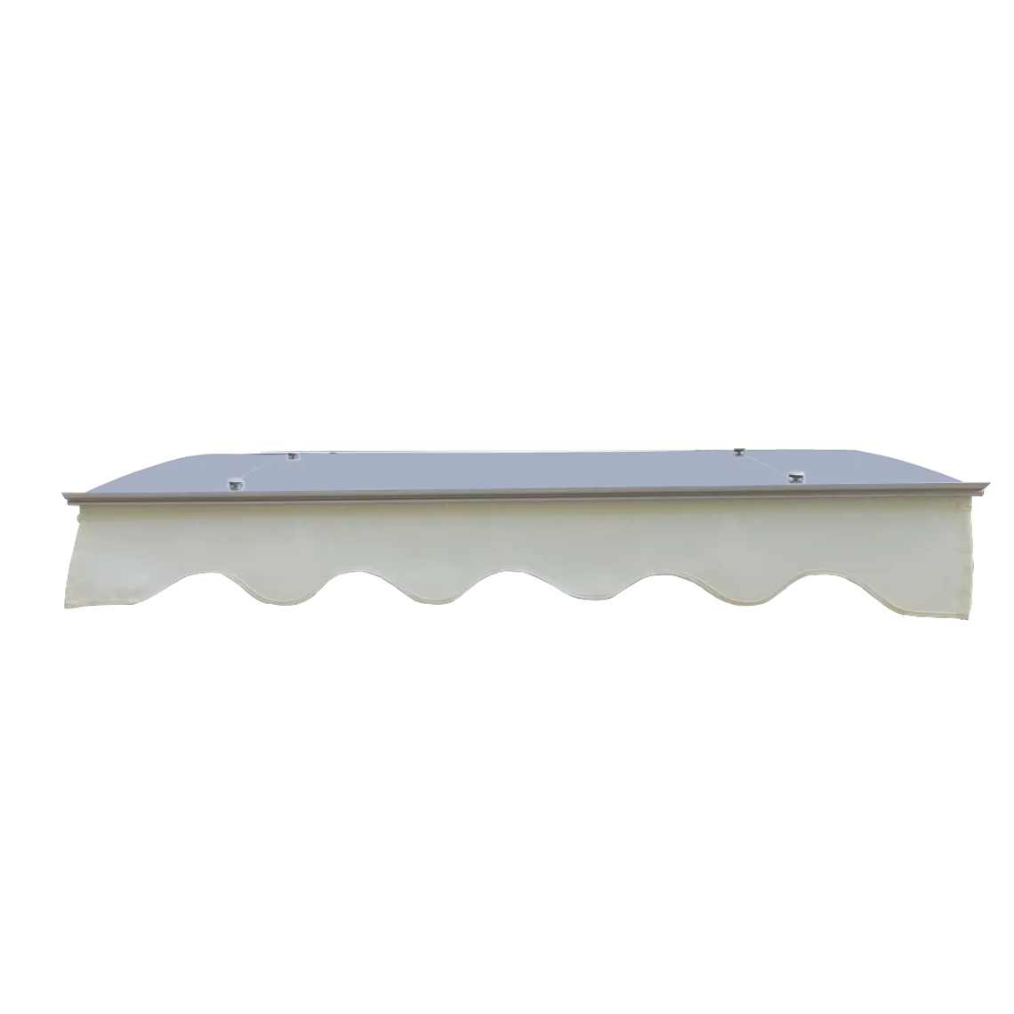 Door Window Awning Made of  0.137 Inch Thick Crystal Solid Polycarbonate Sheet and Aluminum Alloy with Valance 6