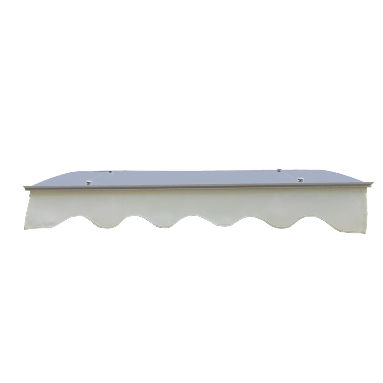 Door Window Awning Made of  0.137 Inch Thick Crystal Solid Polycarbonate Sheet and Aluminum Alloy with Valance 6