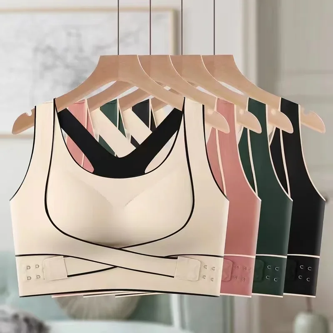 Ropa interior deportiva sin rastro para mujer, chaleco de Yoga a prueba de golpes, antiflacidez, hermosa espalda, Fitness, sujetador sin anillo de acero 1